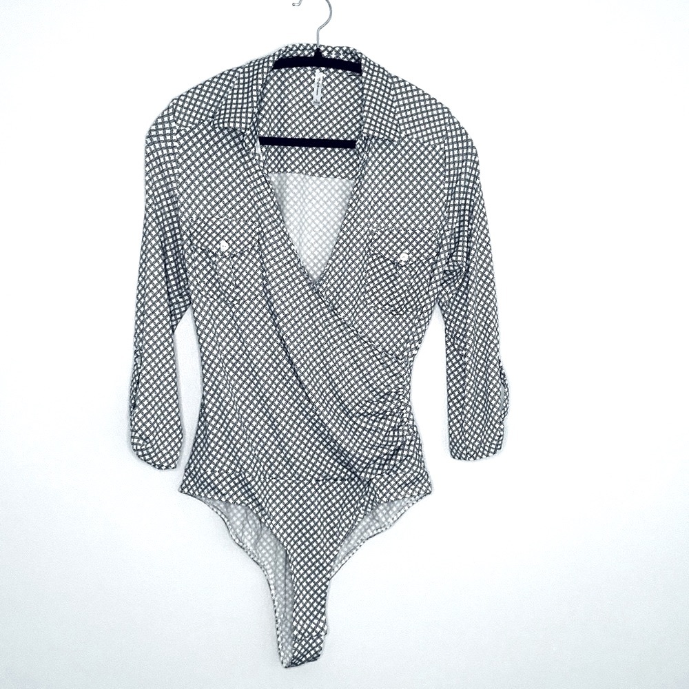 182. DNA Couture chainlink pattern bodysuit